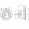 Манометры панельные с монтажным фланцем